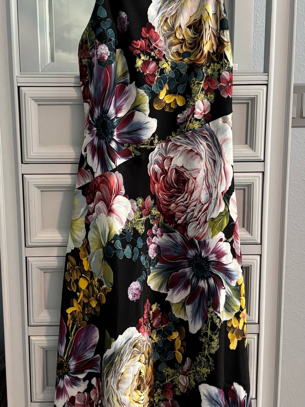Express Black Floral Halter Maxi Dress